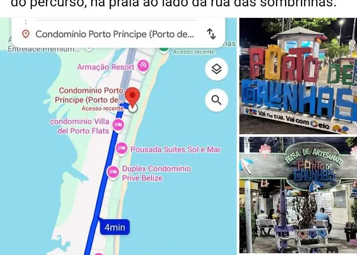 Seja um hóspede de charme a 80m do mar e 4min de carro do centrinho de Porto Apartamento Pôrto das Galinhas